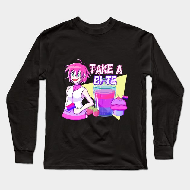 LGBT pride month bisexual anime girl Long Sleeve T-Shirt by KinseiNoHime